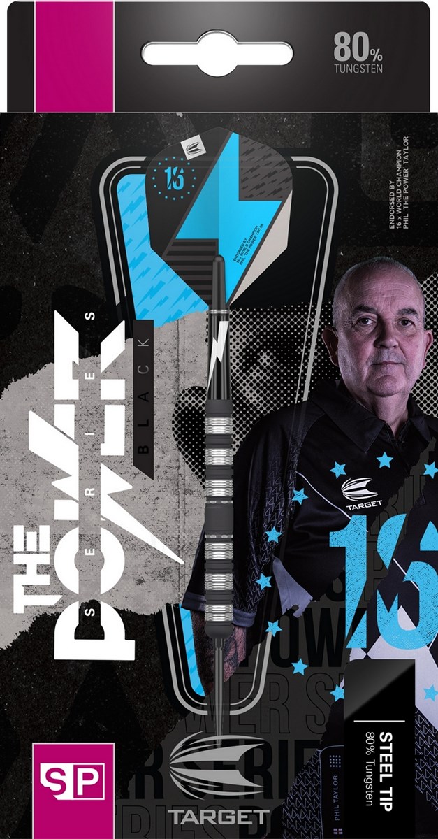 Target Darts Power Series Black SP  Steel Tip  23 grams