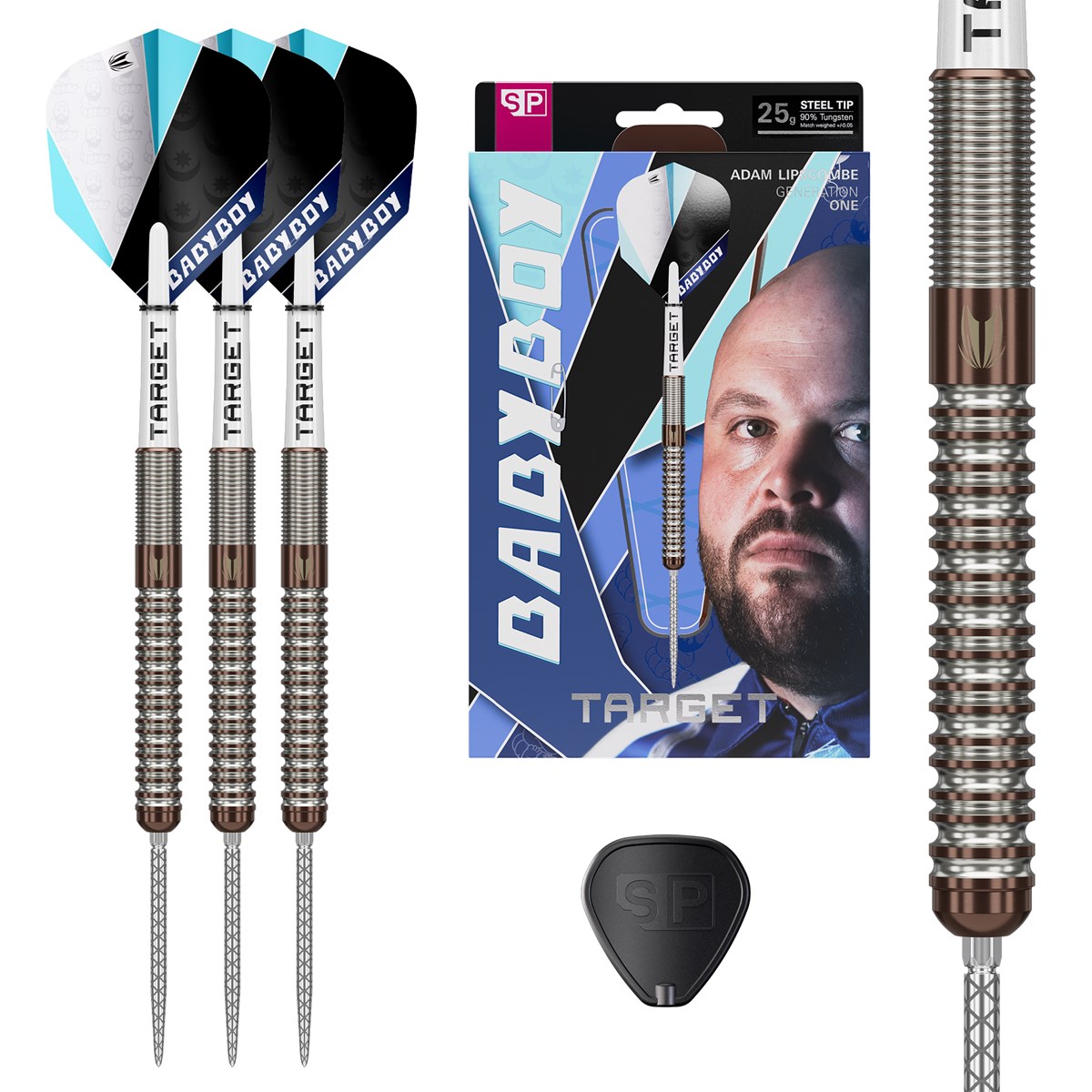 Target Darts Adam Lipscombe 90% Swiss Point Steel Tip Darts 25 grams