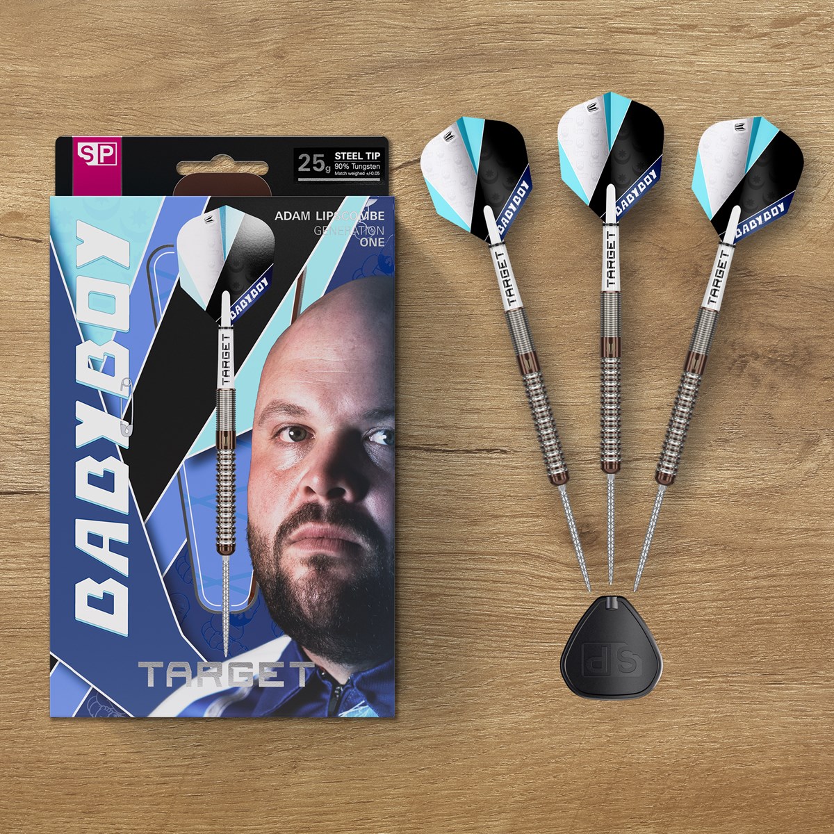 Target Darts Adam Lipscombe 90% Swiss Point Steel Tip Darts 25 grams