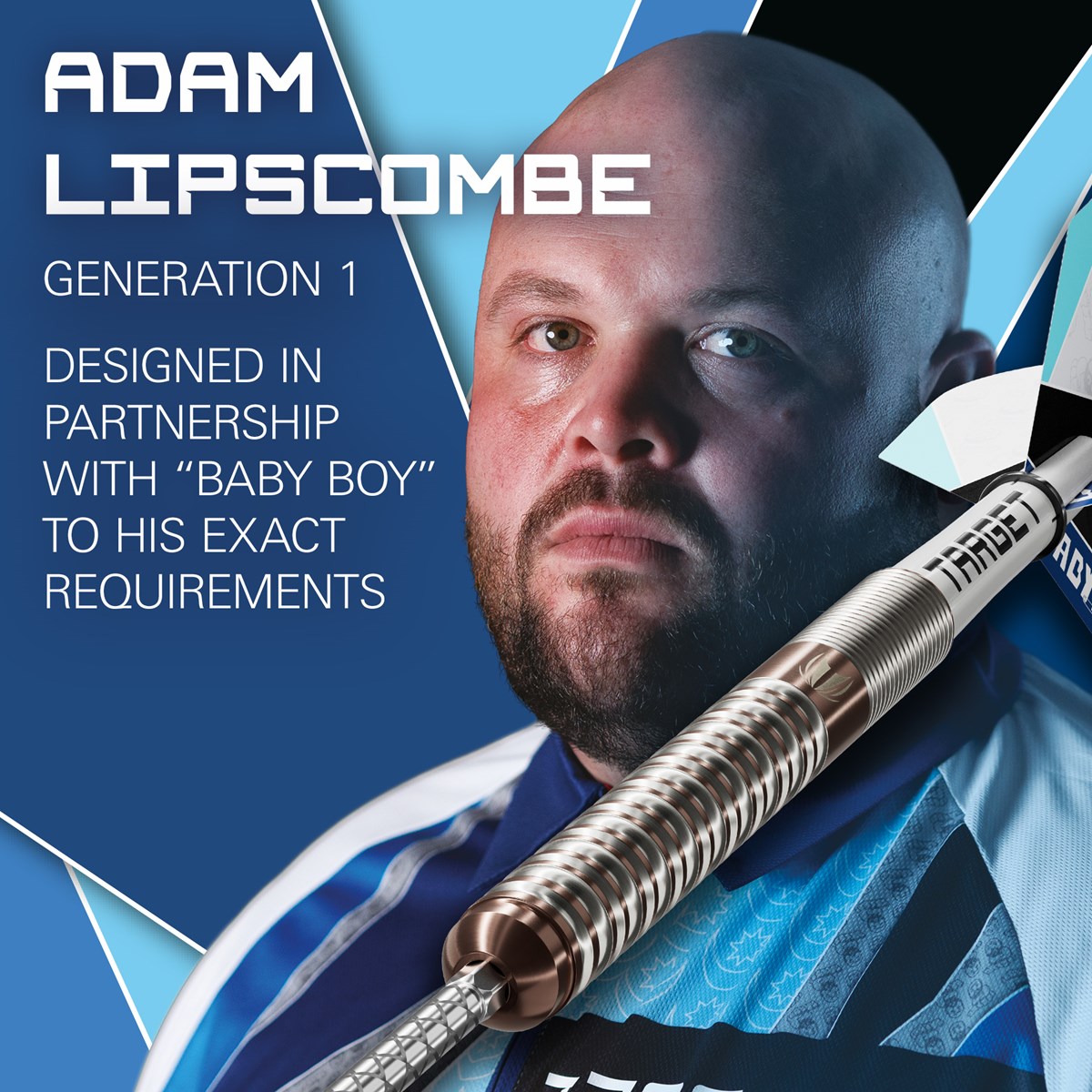 Target Darts Adam Lipscombe 90% Swiss Point Steel Tip Darts 25 grams