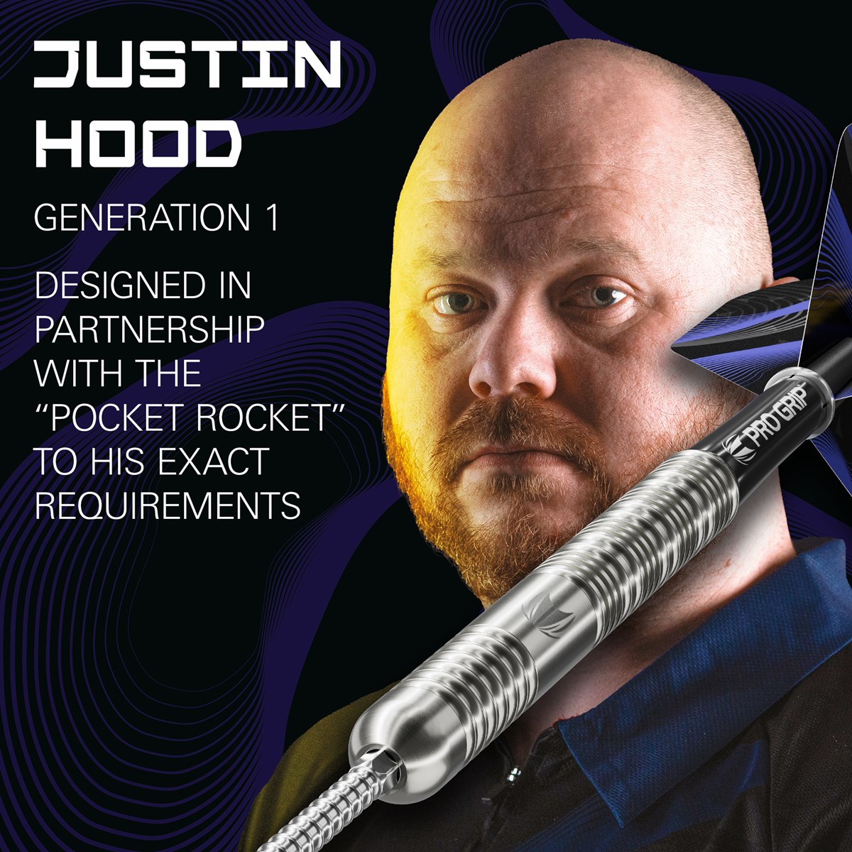 Target Darts Justin Hood 90% Swiss Point Steel Tip Darts 23 grams