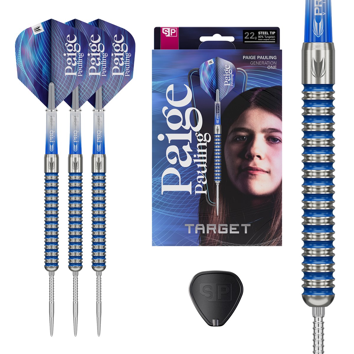 Target Darts Paige Pauling 90% Swiss Point Steel Tip Darts 22 grams