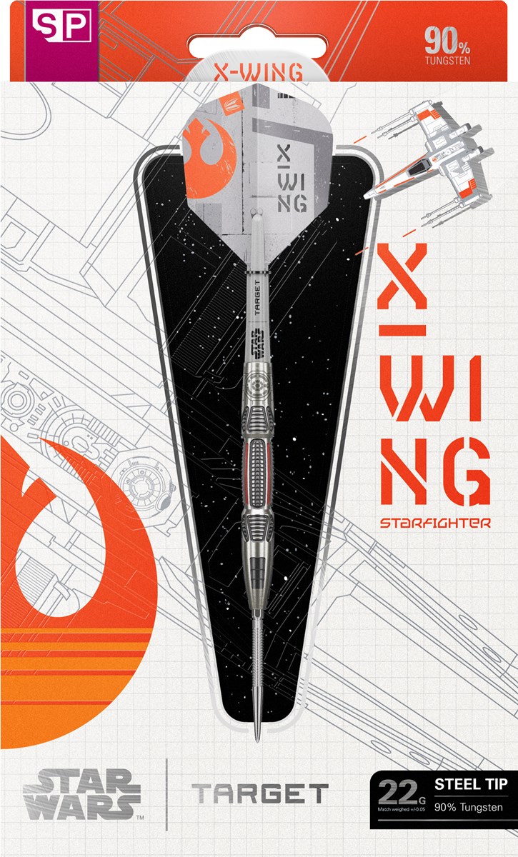 Target Darts Star Wars X-Wing 90% Tungsten SP Steel Tip Darts 22 grams