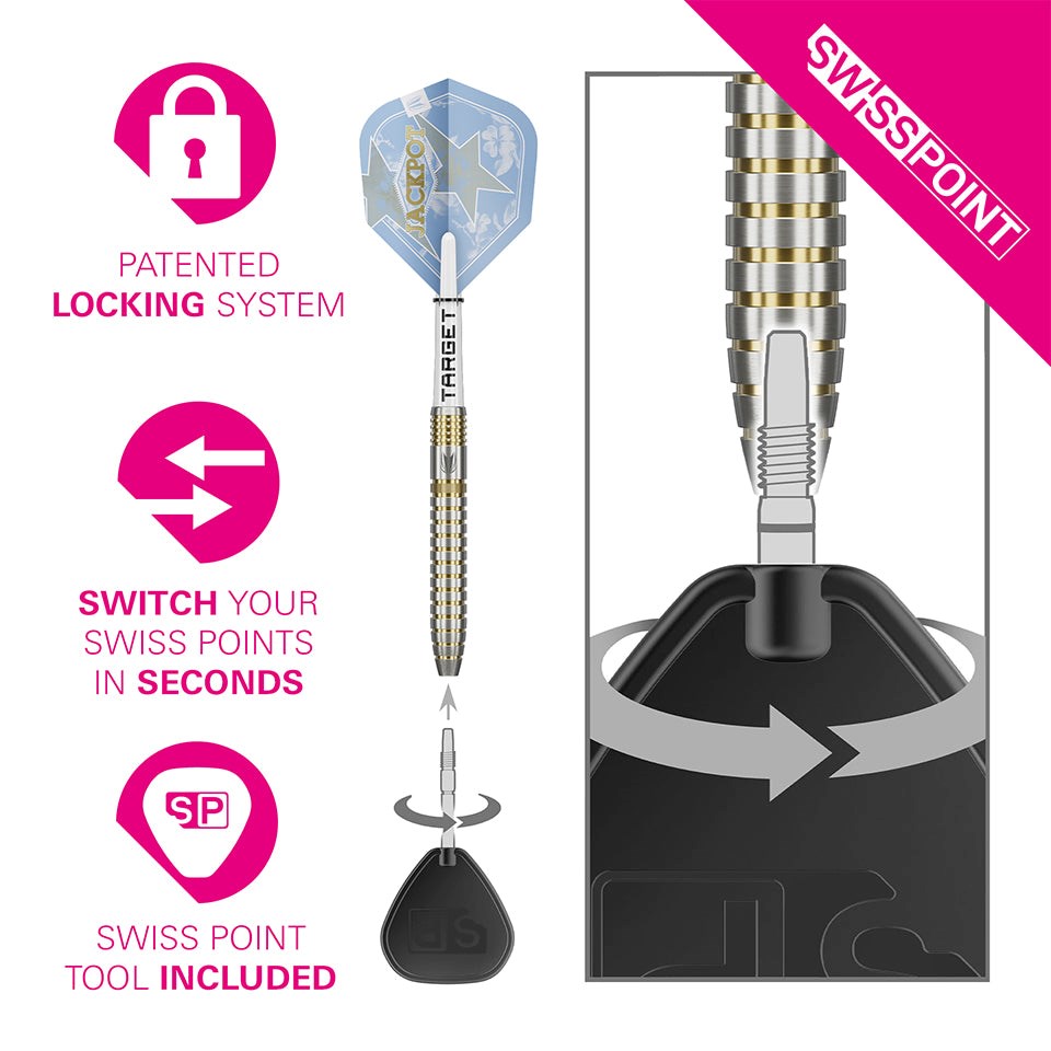 Target Darts Adrian Lewis Showdown 95% Swiss Point Steel Tip Darts 23 grams