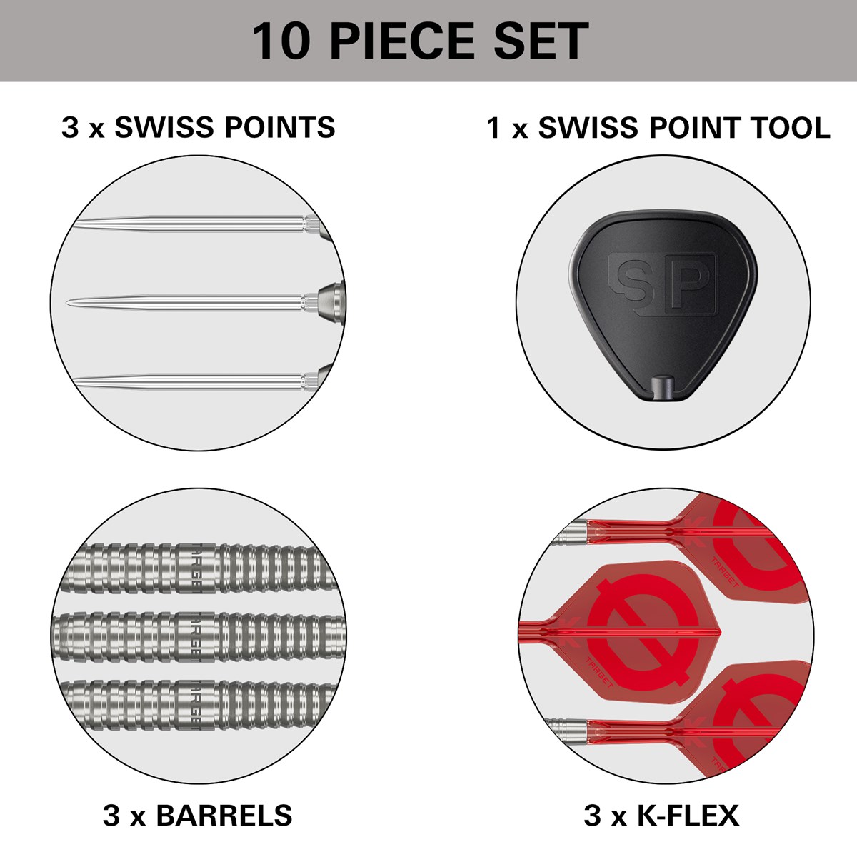Target Group Ø 01 50% Swiss Point Steel Tip Darts 22 grams
