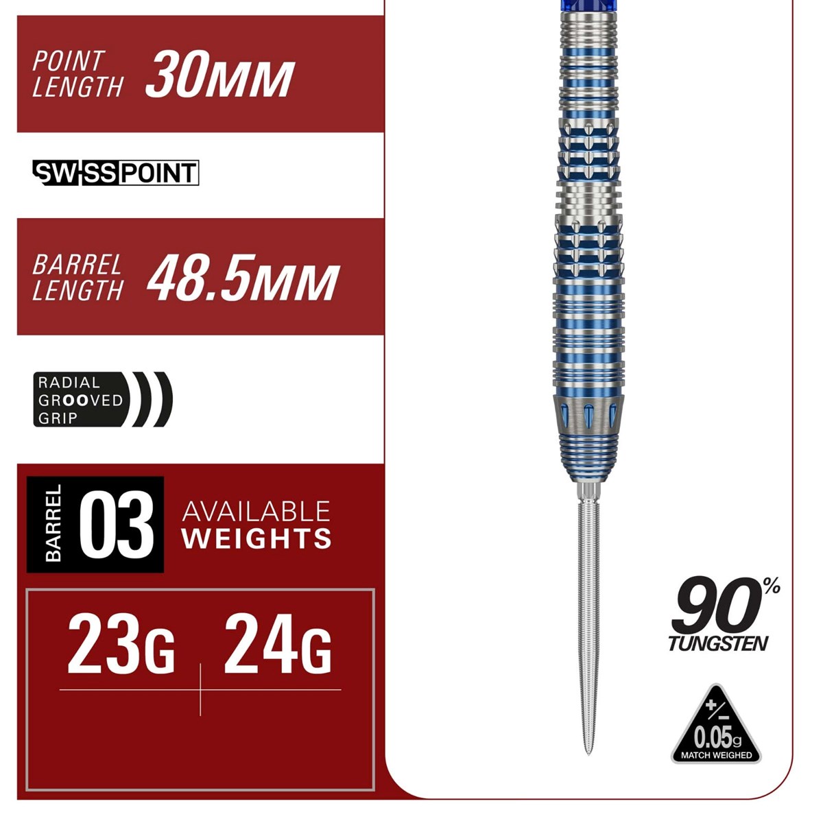 Target Mizu 03 90% SP Steel Tip Darts 23 grams