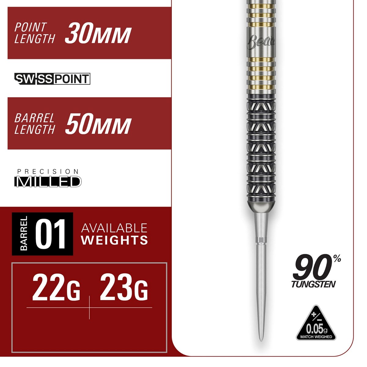 Target Beau Greaves Japan Edition 90% SP Steel Tip Darts 22 grams