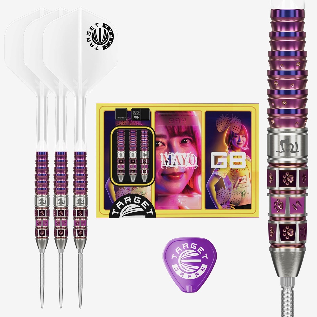 Target Prime Mayo G8 90% SP Steel Tip Darts 25 grams