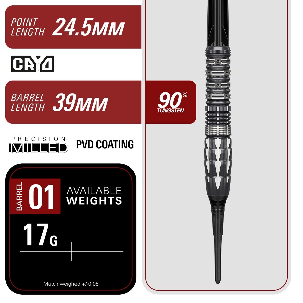 Target Pyro G12 90% Soft Tip Darts 17 grams