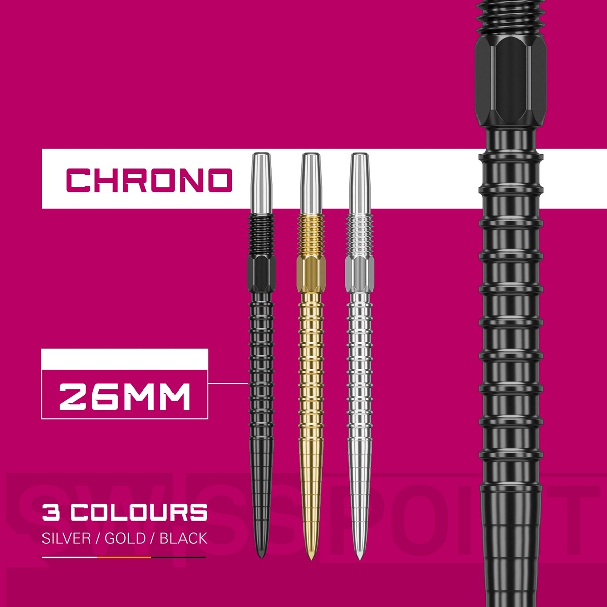 Target Darts Chrono Swiss Point - Black (26mm)
