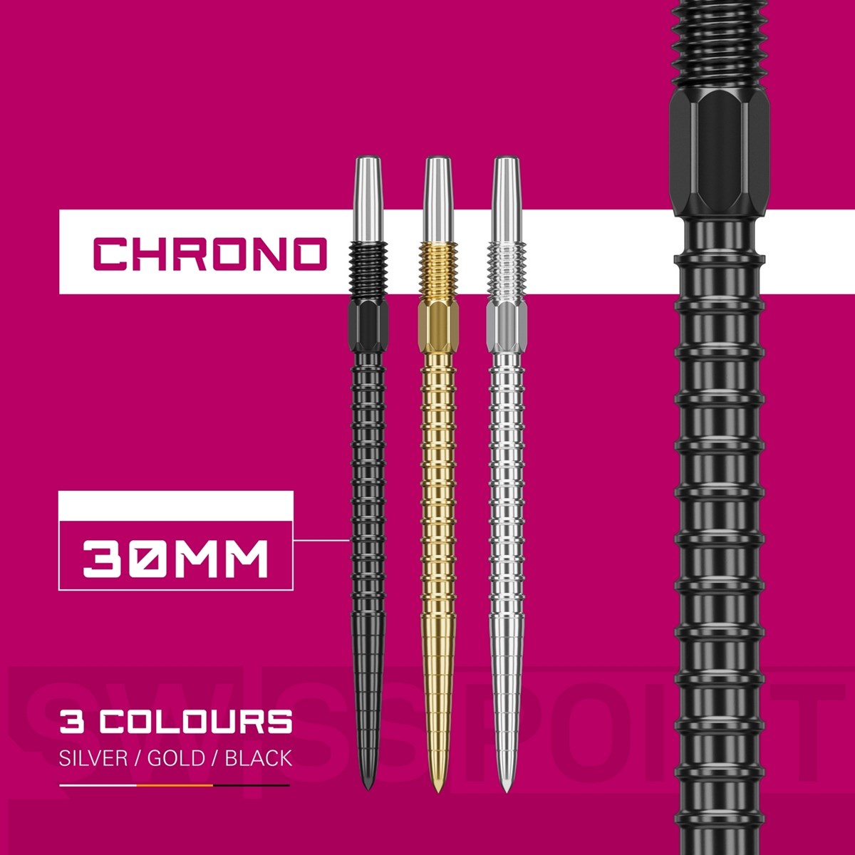 Target Darts Chrono Swiss Point - Black 30mm