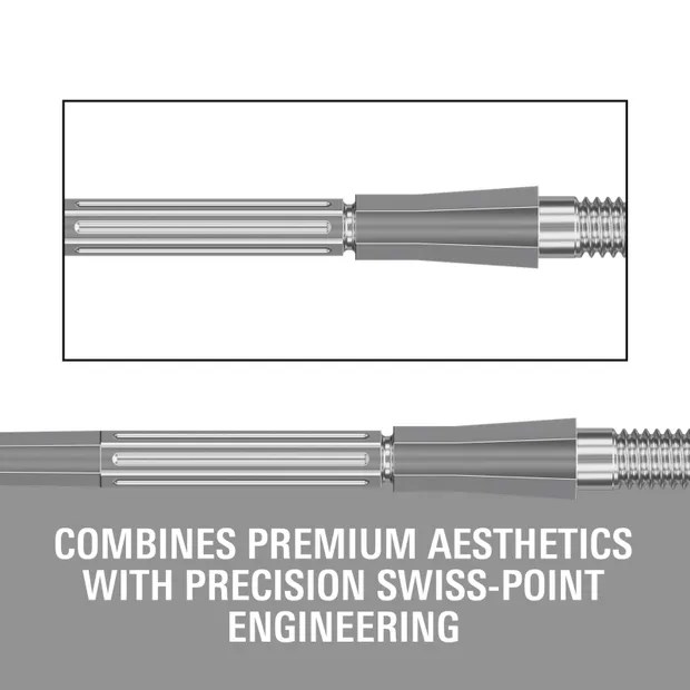 Target Darts Elysian Archetype 43 Swiss Point - Silver (35mm)