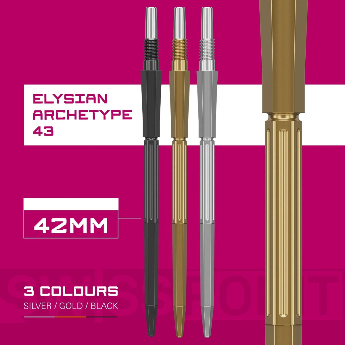 Target Darts Elysian Archetype 43 Swiss Point - Gold (42mm)