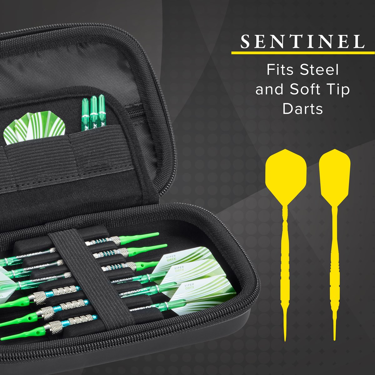 GLD Casemaster Sentinel Dart Case - Black