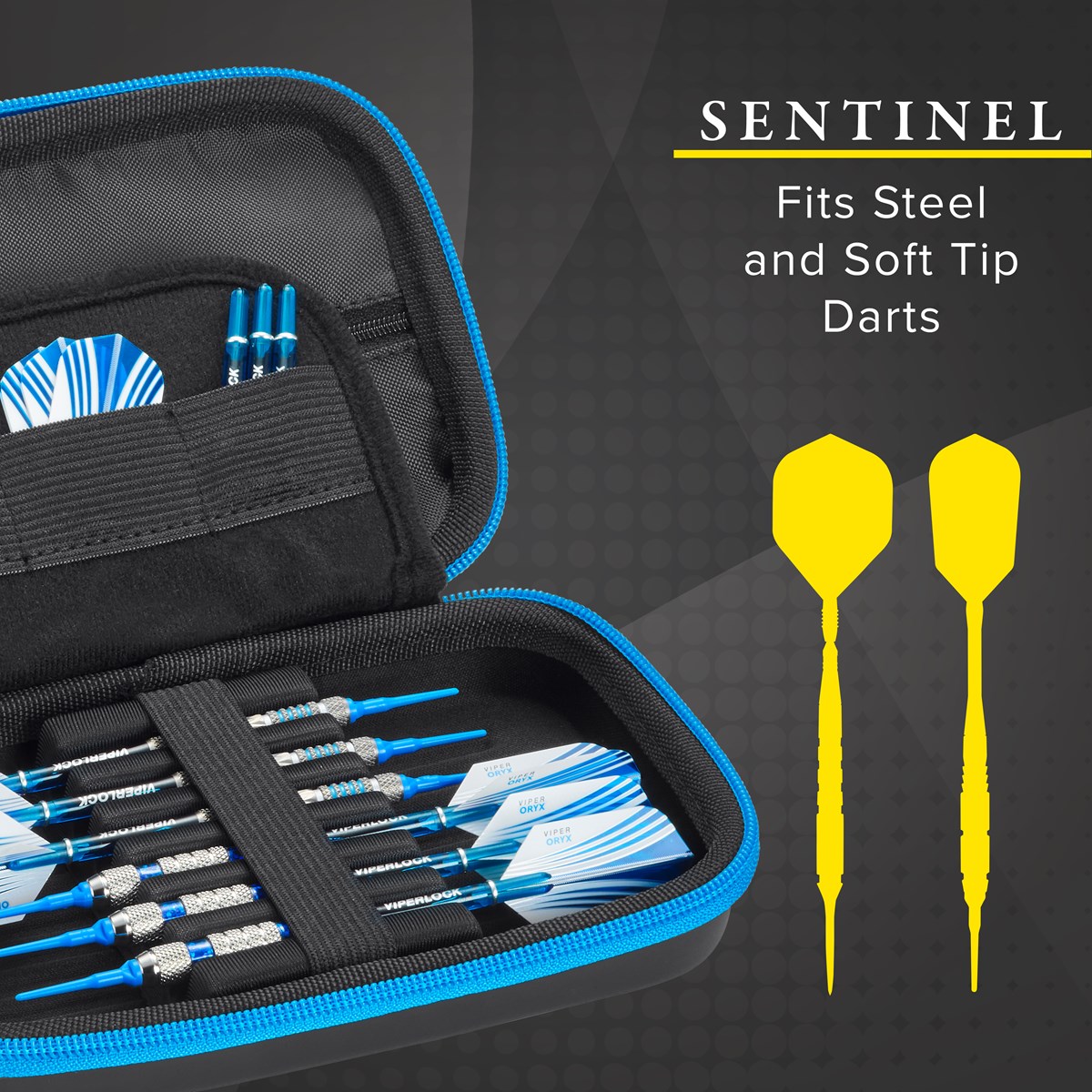 GLD Casemaster Sentinel Dart Case - Blue