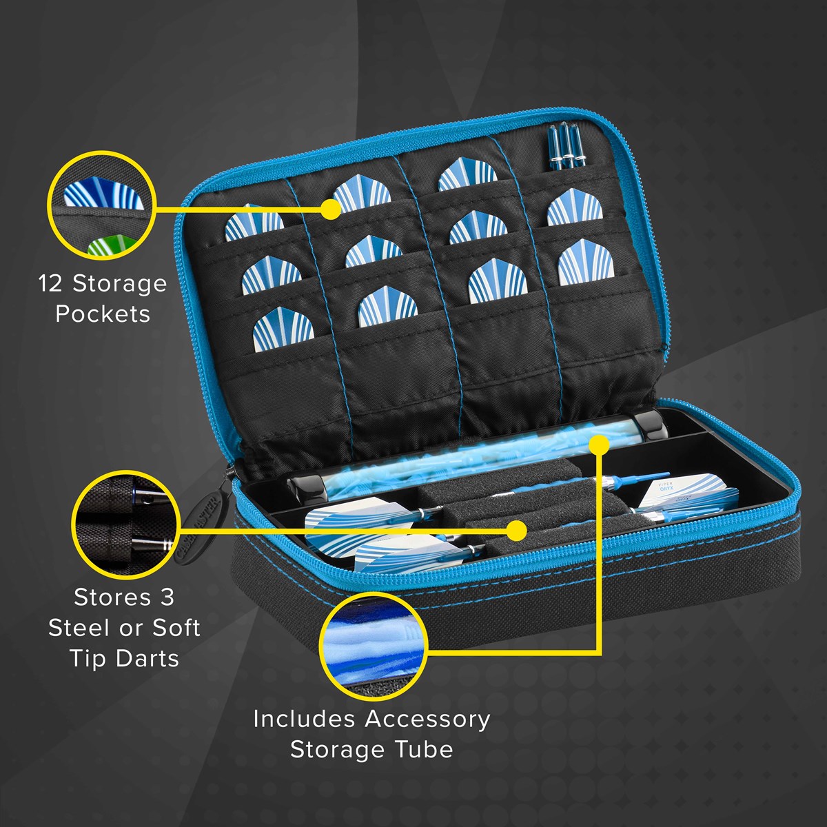 GLD Casemaster Plazma Dart Case - Blue