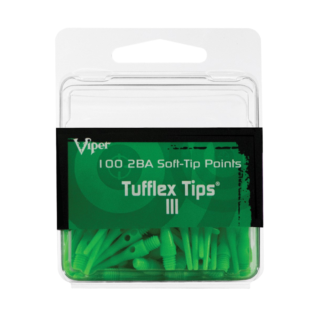 GLD 2BA Tufflex Tips III - Neon Green 100 ct.