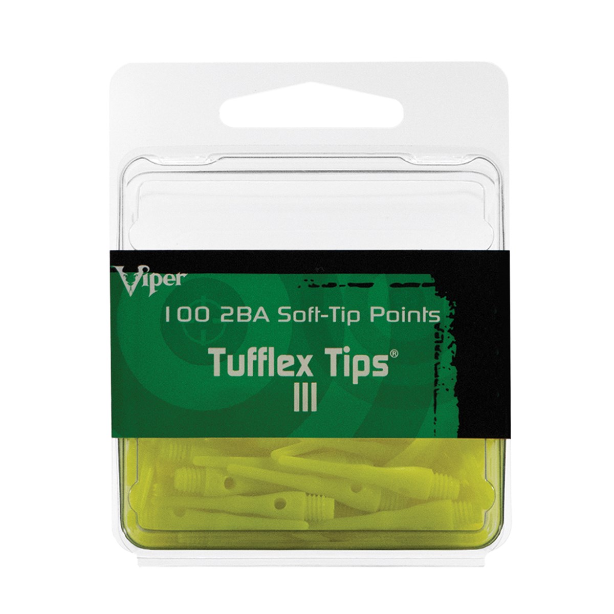 GLD 2BA Tufflex Tips III - Neon Yellow 100 ct.