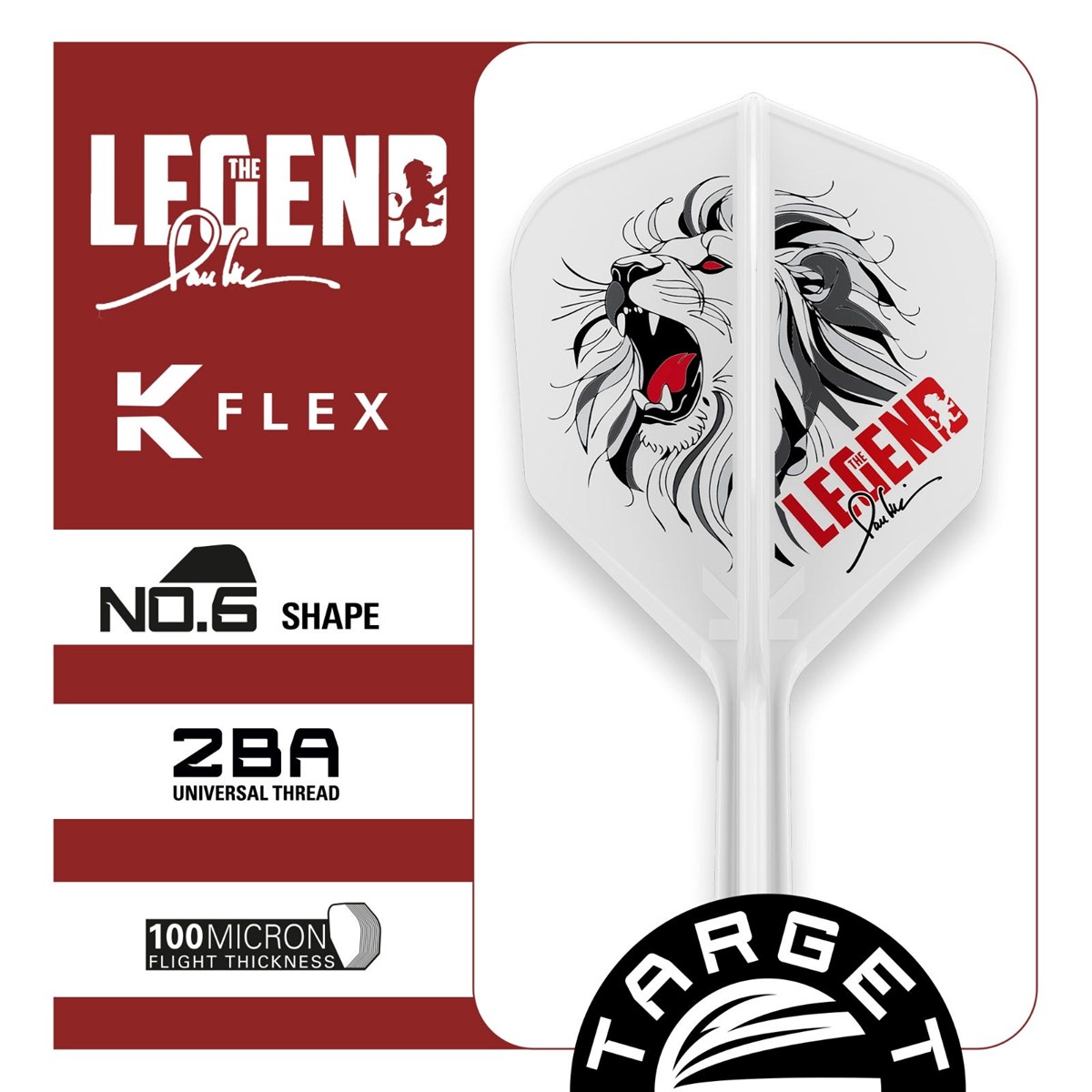 Target K-Flex System - No. 6 Flight / Short Shaft (19mm) - The Legend