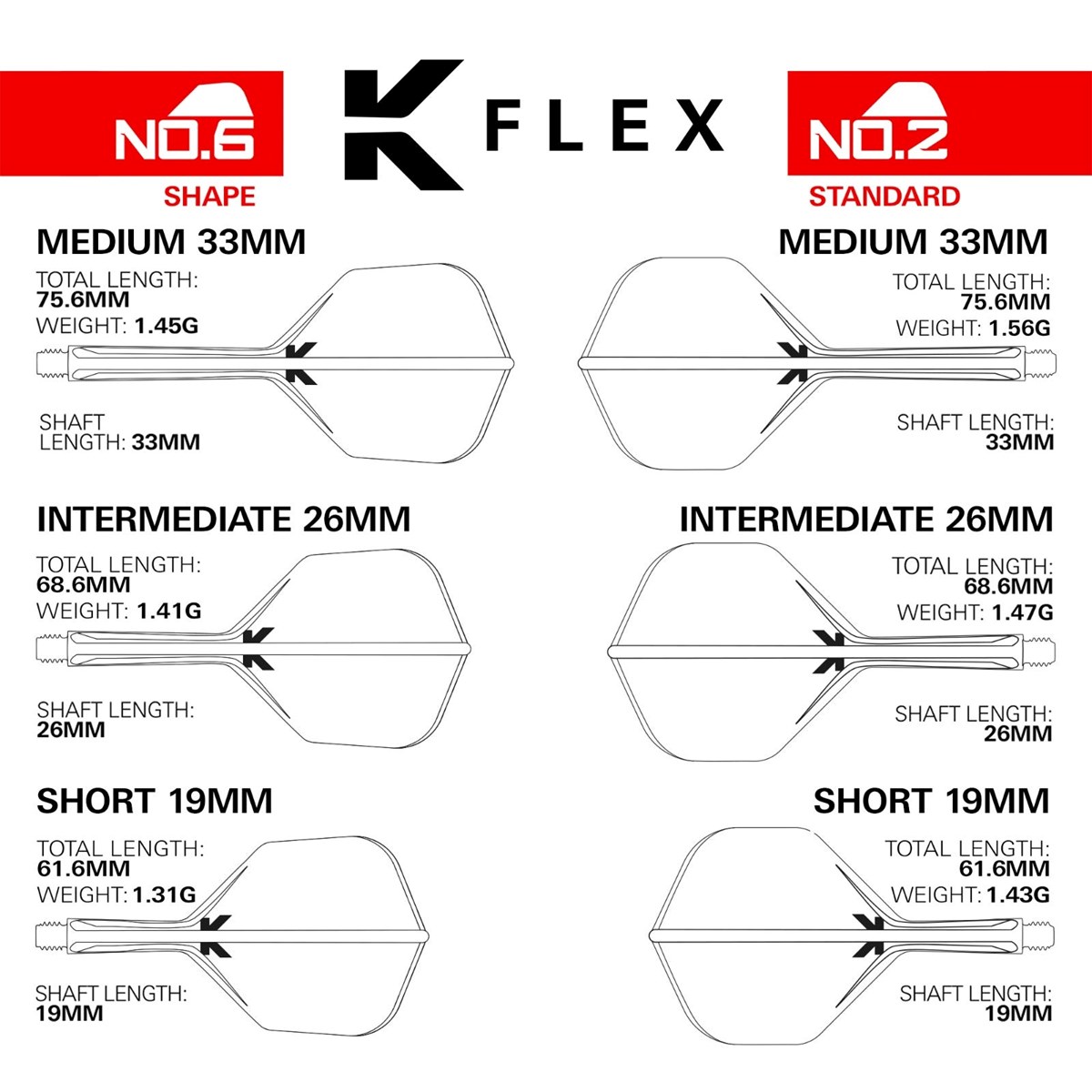 Target K-Flex System - No. 2 Flight / Intermediate Shaft (26mm) - The Legend