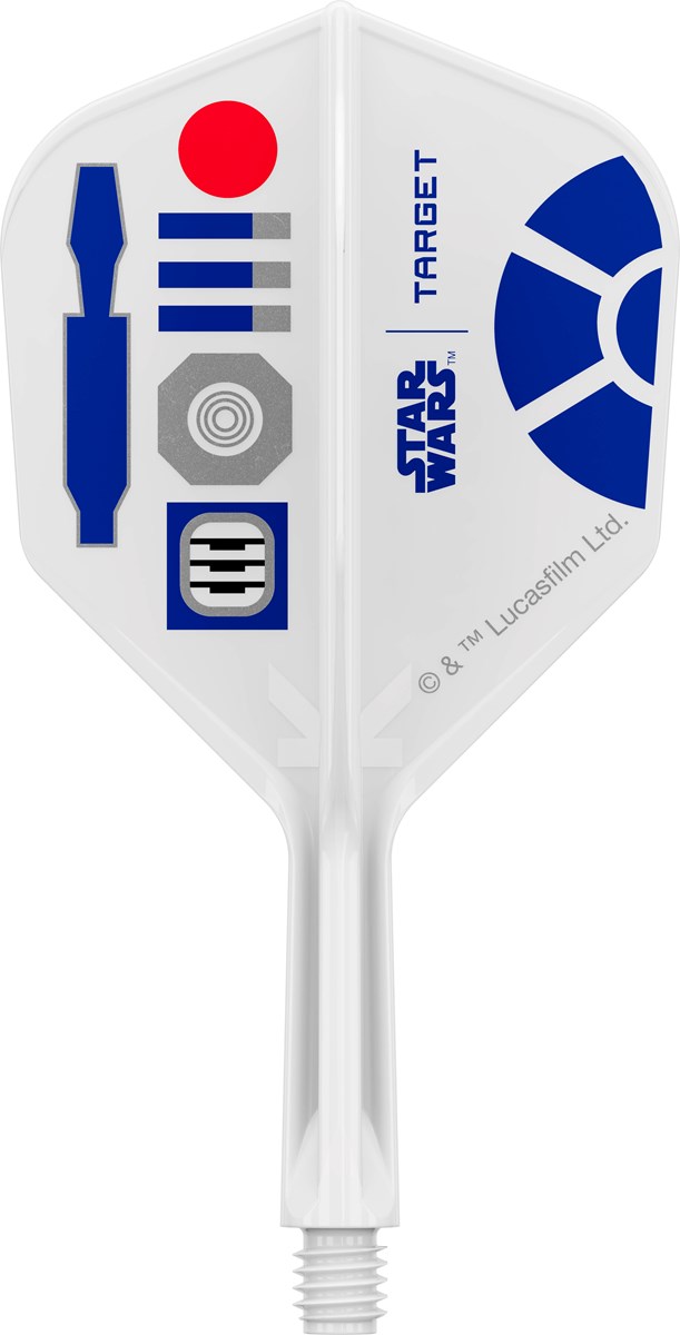Target Darts Star Wars R2D2 K-Flex Flight System - No 6 Shape / Short Shaft (19mm)