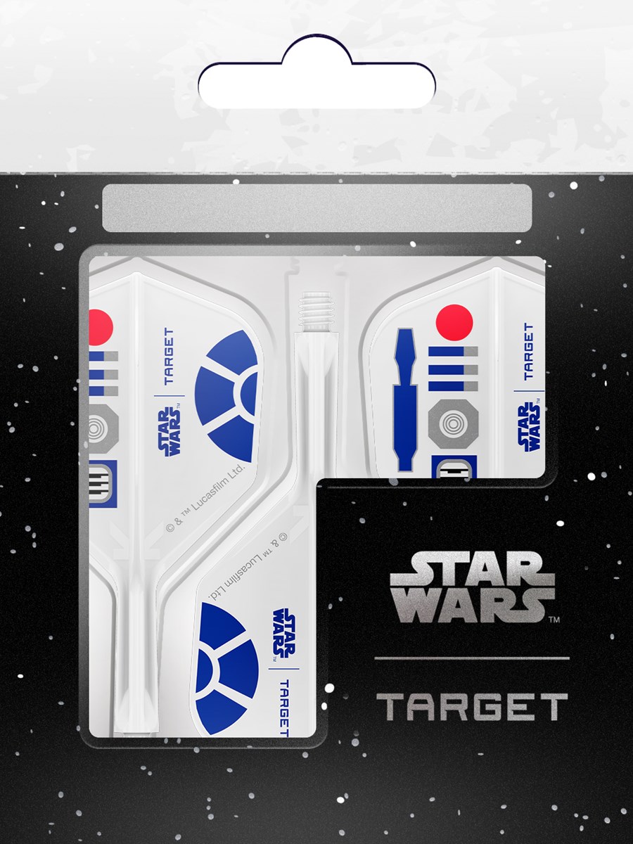Target Darts Star Wars R2D2 K-Flex Flight System - No 6 Shape / Short Shaft (19mm)