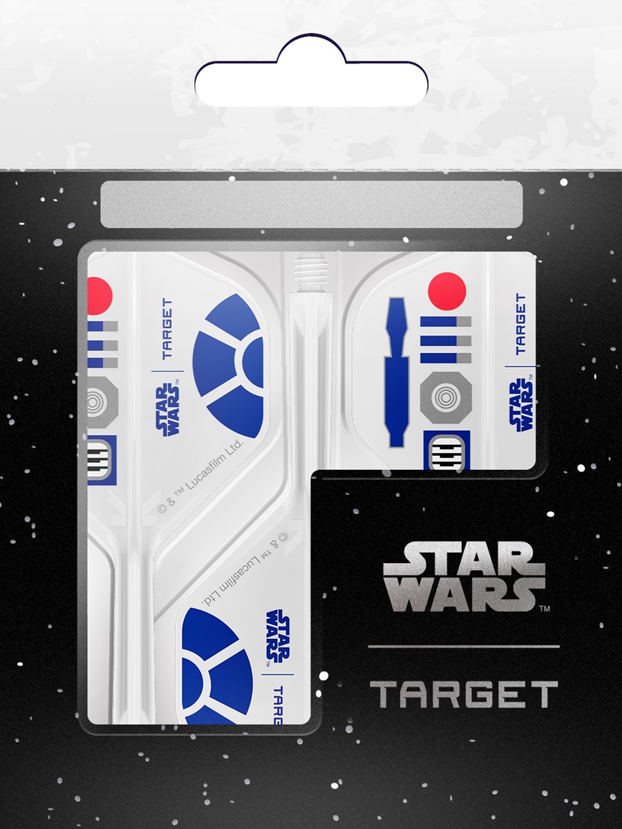 Target Darts Star Wars R2D2 K-Flex Flight System - No 2 Shape / Intermediate Shaft (26mm)