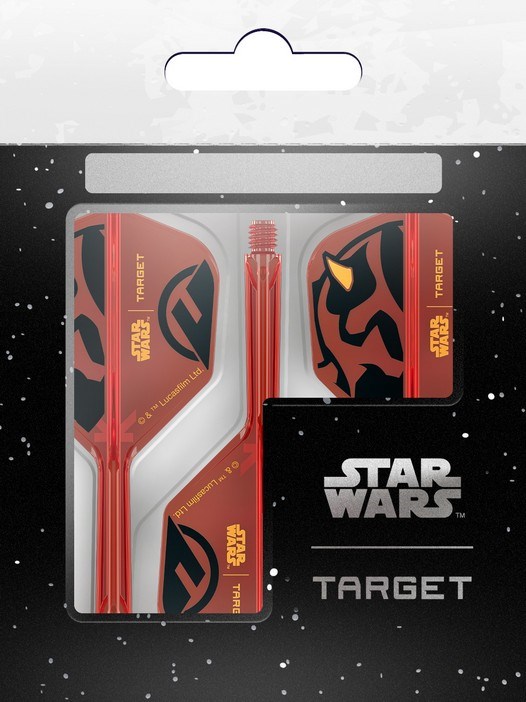 Target Darts Star Wars Darth Maul K-Flex Flight System - No 6 Shape / Intermediate Shaft (26mm)