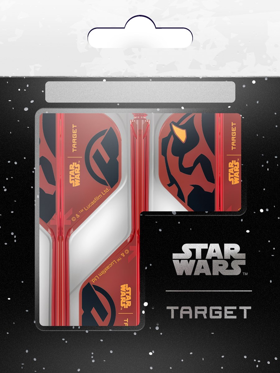 Target Darts Star Wars Darth Maul K-Flex Flight System - No 2 Shape / Medium Shaft (33mm)