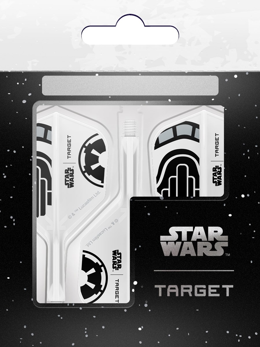 Target Darts Star Wars Storm Trooper K-Flex Flight System - No 6 Shape / Short Shaft (19mm)
