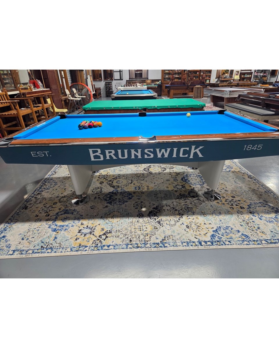 Brunswick 1960 Gold Crown One 8' Over Sized Antique Pool Table