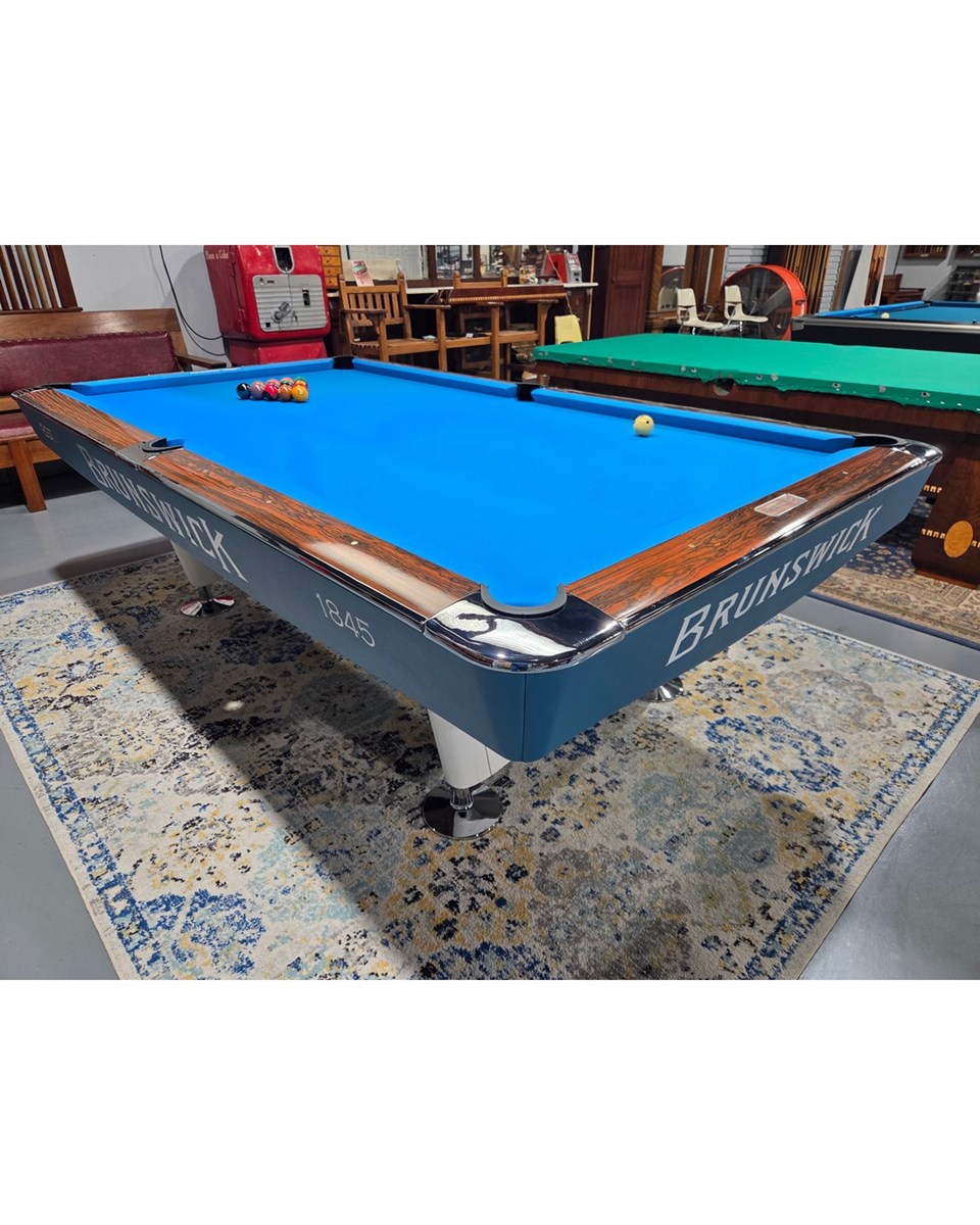 Brunswick 1960 Gold Crown One 8' Over Sized Antique Pool Table