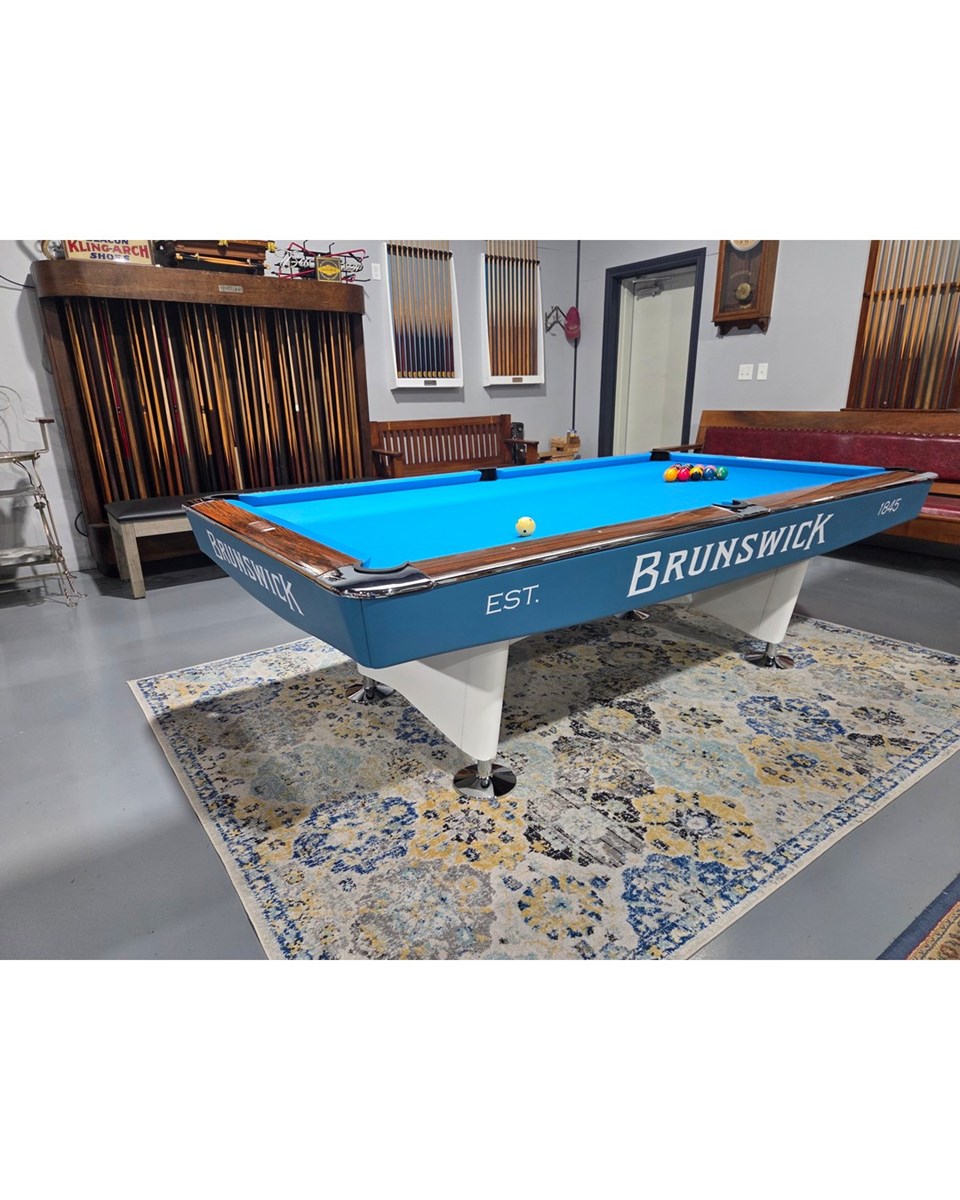Brunswick 1960 Gold Crown One 8' Over Sized Antique Pool Table