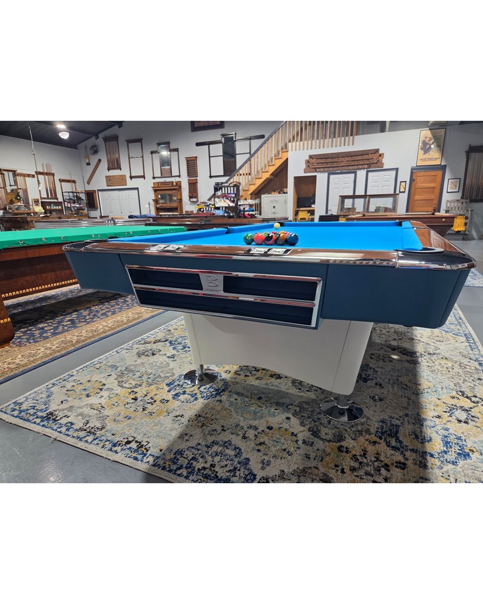 Brunswick 1960 Gold Crown One 8' Over Sized Antique Pool Table
